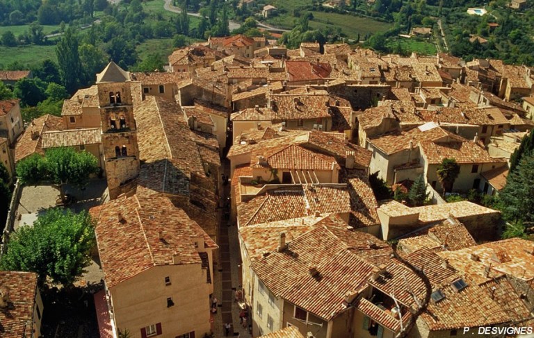 Toits de Moustiers Sainte Marie, photo P. Desvignes