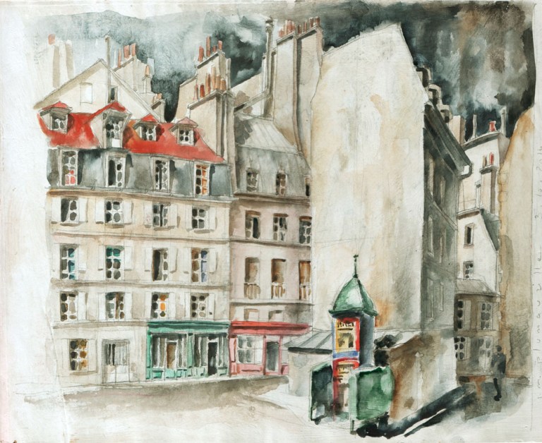 Aquarelle d'après une photo de John d'Orbigny Immobilier