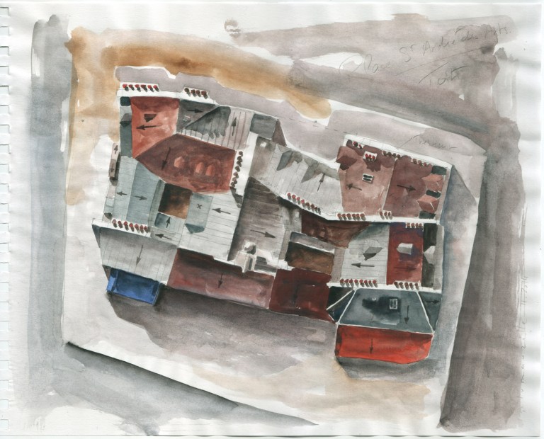 Place des Arts, toits