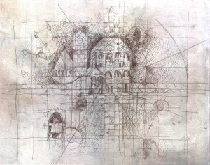 Casa Felice, encre et acrylique sur papier © 2021 Jean-Marc Plumauzille
