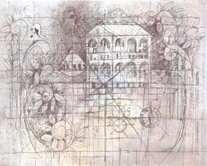 Casa Felice, encre et acrylique sur papier © 2021 Jean-Marc Plumauzille