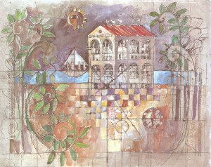 Casa Felice, encre et acrylique sur papier © 2021 Jean-Marc Plumauzille