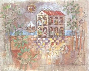 Casa Felice, encre et acrylique sur papier © 2021 Jean-Marc Plumauzille