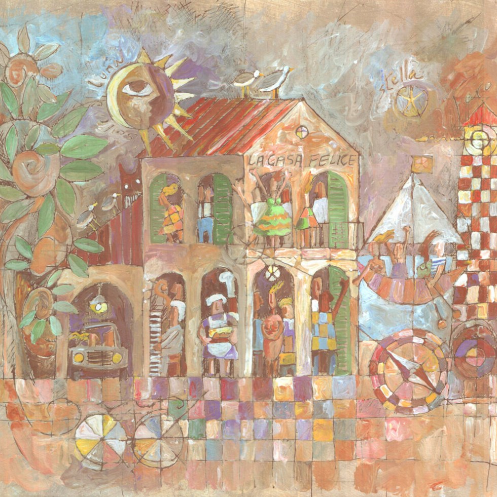Casa Felice, encre et acrylique sur papier © 2021 Jean-Marc Plumauzille